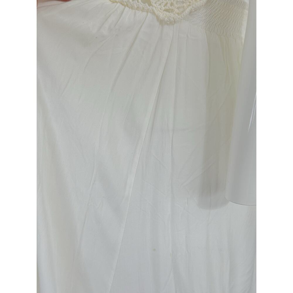 Lilbetter Womens Ivory Crochet Halter Maxi Dress Boho Beach Resort Vacation S - Picture 10 of 14